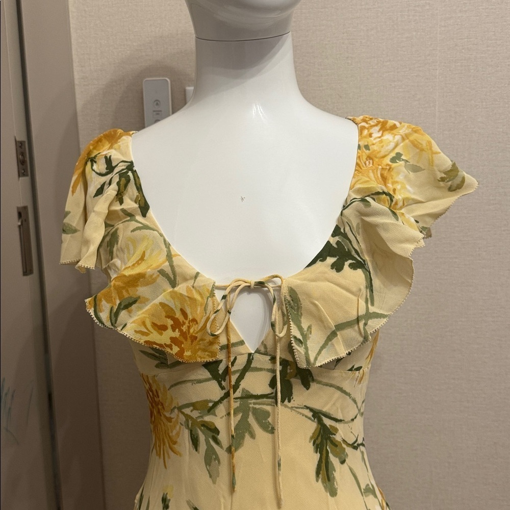 Reformation Gaelle Dress Yellow - Size XS - Picture 5 of 8